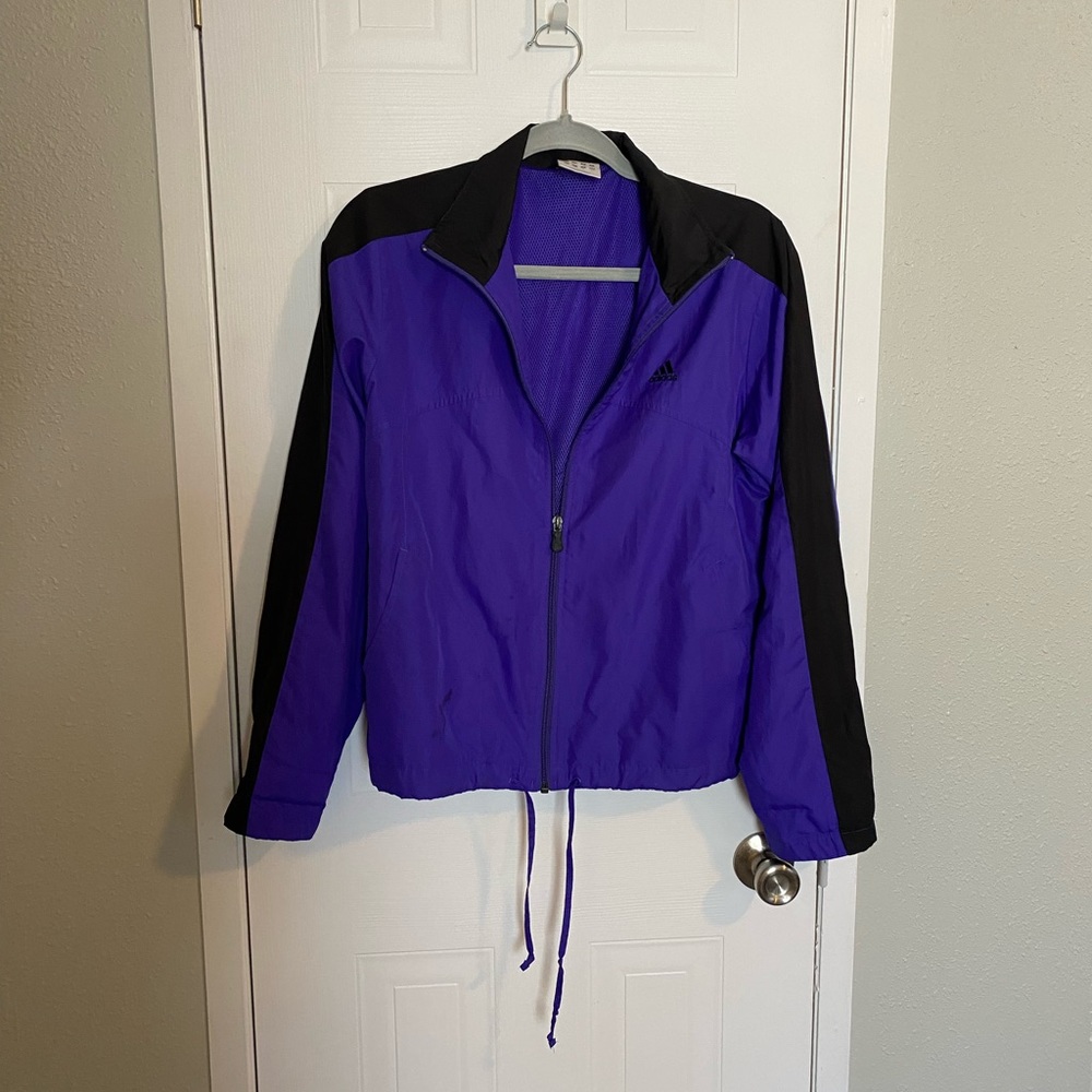 Adidas running jacket in indigo